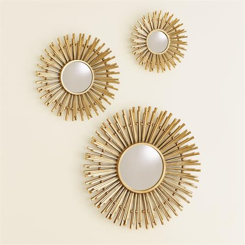 Brooch Convex Mirror-Brass Brooch Convex Mirror-Brass