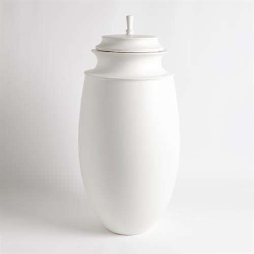 Grande Cornice Jar-Matte White Grande Cornice Jar-Matte White