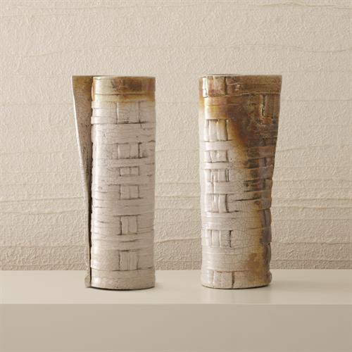 Wrapped Woven Vase-Raku Wrapped Woven Vase-Raku