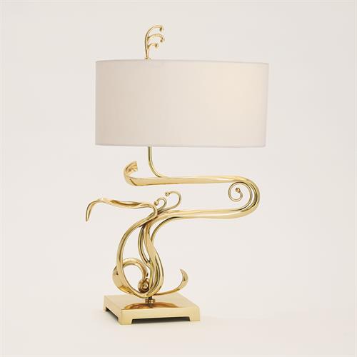 Fete Table Lamp-Brass