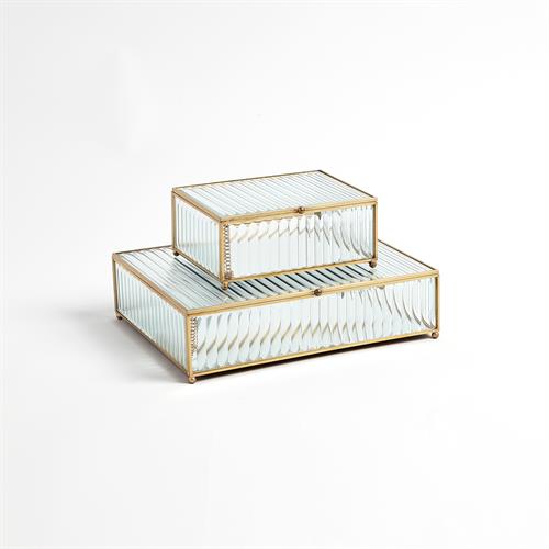 Reeded Glass Boxes-Clear