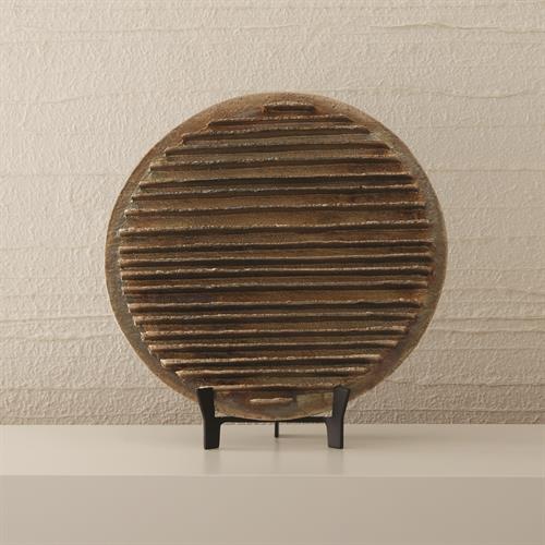 Pleated Disc-Reactive Raku Pleated Disc-Reactive Raku