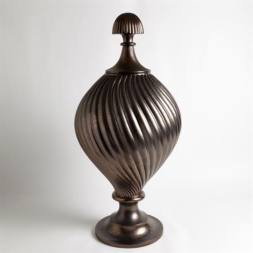 Grande Swirl Jar-Bronze Grande Swirl Jar-Bronze