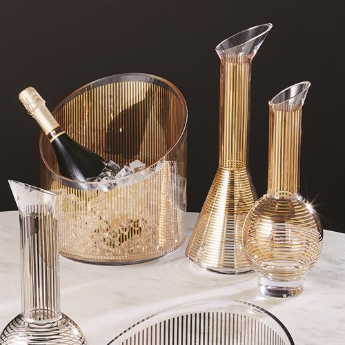Gold Stripe Ice Bucket Gold Stripe Ice Bucket