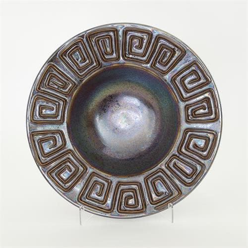 Greek Key Bowl-Irridescent Bronze Greek Key Bowl-Irridescent Bronze