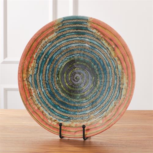 Watercolor Ringed Charger Watercolor Ringed Charger