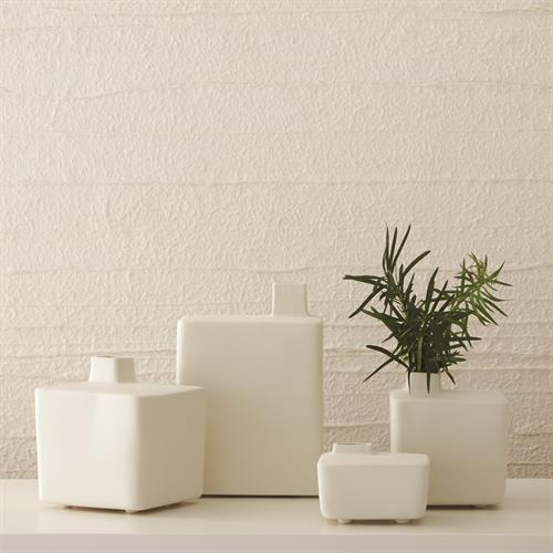 Square Chimney Vases-White Square Chimney Vases-White
