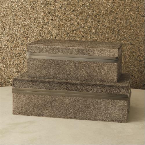 Vaux Hall Box-Grey Hair-on-Hide Vaux Hall Box-Grey Hair-on-Hide