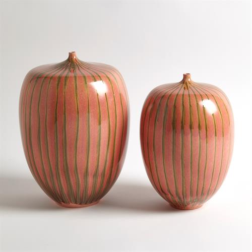 Striped Melon Vase