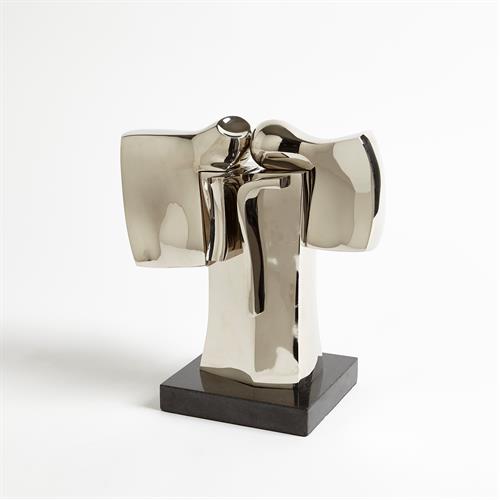 Abstract Dual Figure Sculpture-Nickel