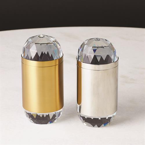 Banded Crystal Candle-Nickel