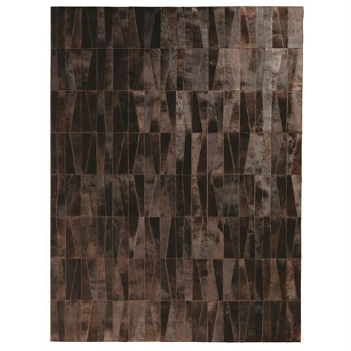 Inlay Hair-on-Hide Rug-Chocolate Inlay Hair-on-Hide Rug-Chocolate