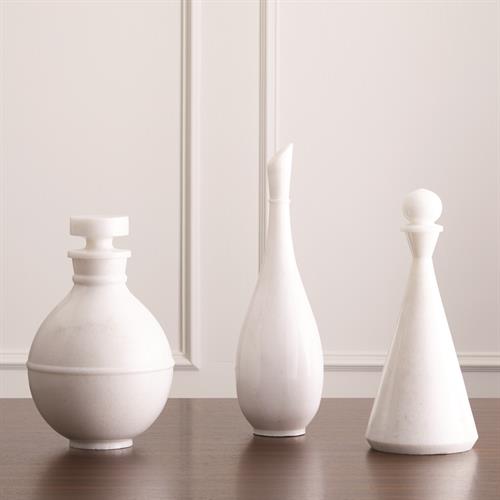 Marble Bottles- White Marble Bottles- White