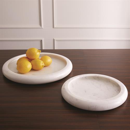 Rolled Rim Bowls- White Marble Rolled Rim Bowls- White Marble