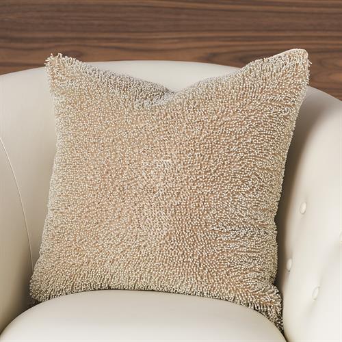 Beaded Pillow-Champagne Beaded Pillow-Champagne