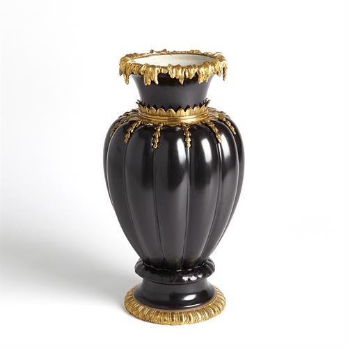 Vase w/Decoration-Brass Vase w/Decoration-Brass