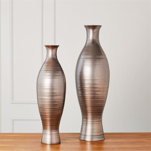 Horizontal Texture Vase-Bronze Horizontal Texture Vase-Bronze