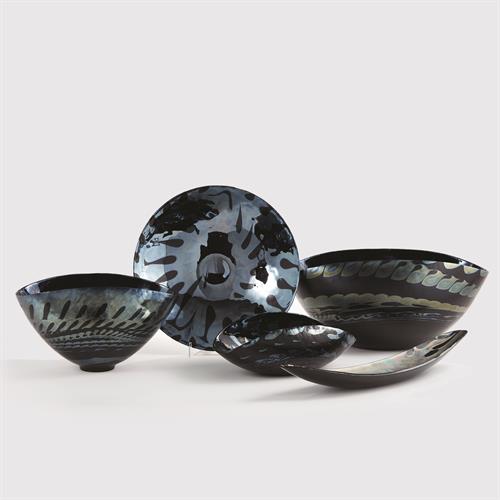 Black Silver Marble Murano Glass Collection Black Silver Marble Murano Glass Collection