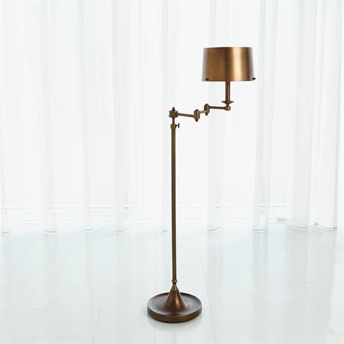 Swing Arm Floor Lamp-Light Bronze Swing Arm Floor Lamp-Light Bronze