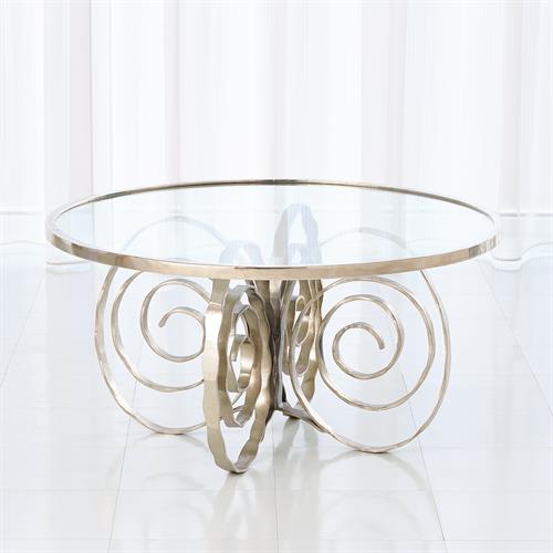 Weathervane Cocktail Table-Nickel Weathervane Cocktail Table-Nickel