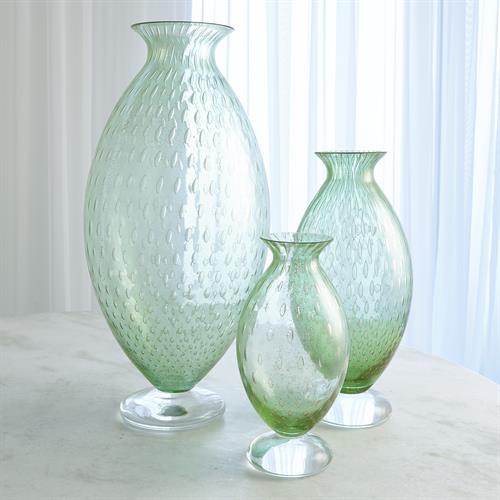 Granilla Green Vase with Golden Bubbles Granilla Green Vase with Golden Bubbles
