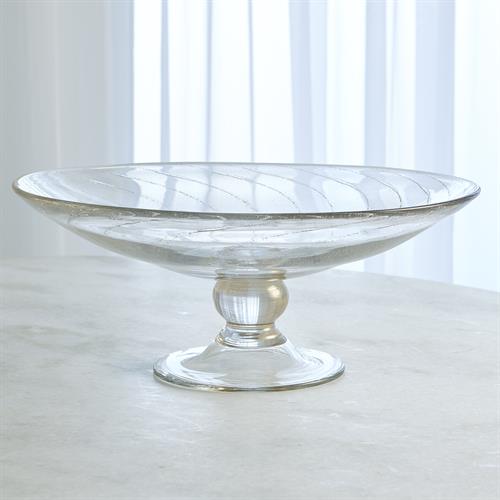 Spiral Palace Footed Bowl-Clear Spiral Palace Footed Bowl-Clear