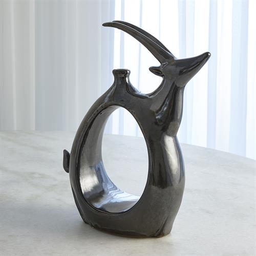 Gazelle Vase-Metallic Gazelle Vase-Metallic