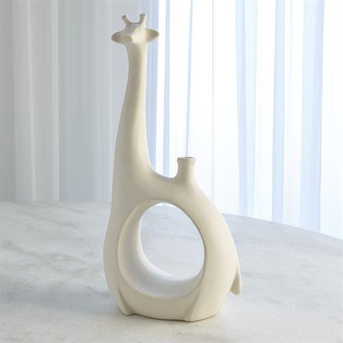 Giraffe Vase-Matte White Giraffe Vase-Matte White
