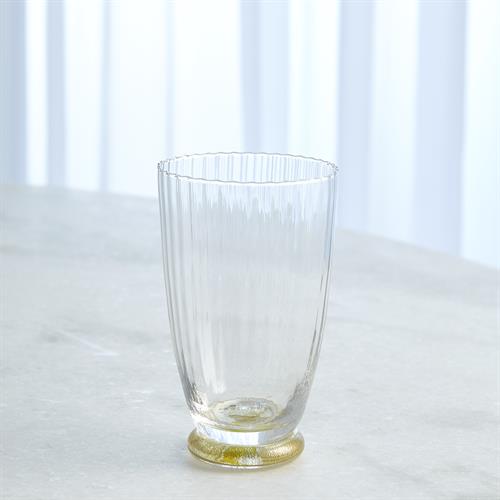 Footed Water Glass-Light Gold-Lg