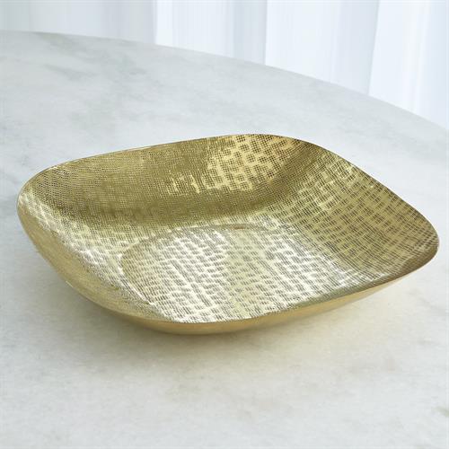 Hammered Square Bowl-Brass