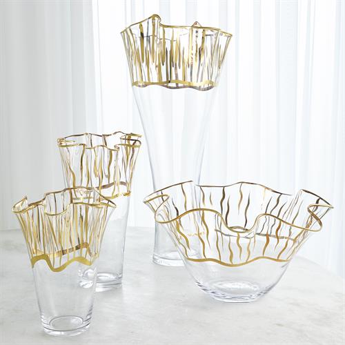Tropaz Bowl-Vase-Gold Tropaz Bowl-Vase-Gold
