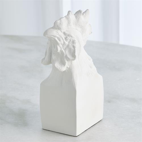 Rooster Head-Matte White