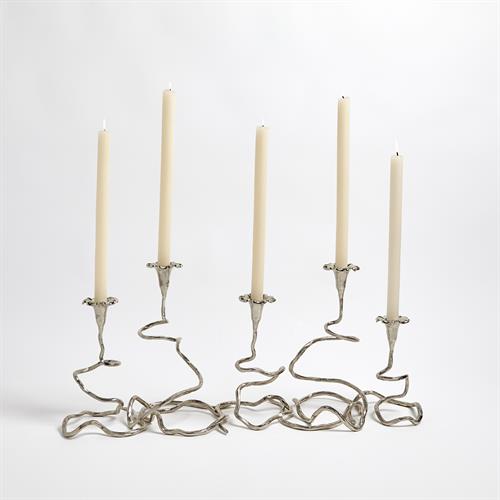 S/5 Morning Glory Table Vines-Nickel S/5 Morning Glory Table Vines-Nickel