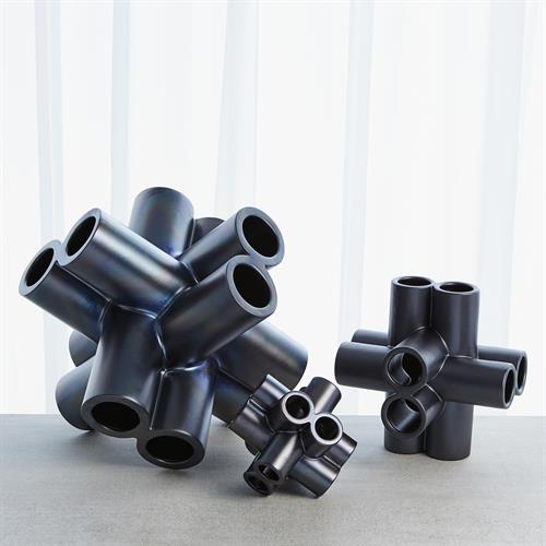 Cube Tube Sculpture-Black Luster Cube Tube Sculpture-Black Luster