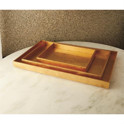 Luxe Gold Leaf Ottoman Tray Luxe Gold Leaf Ottoman Tray