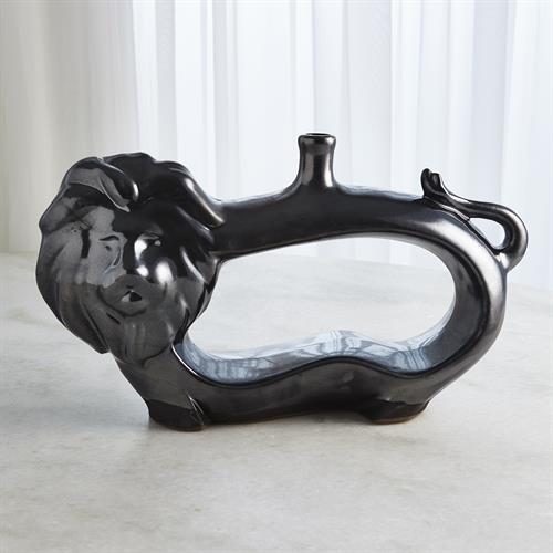 Lion Vase-Metallic Lion Vase-Metallic
