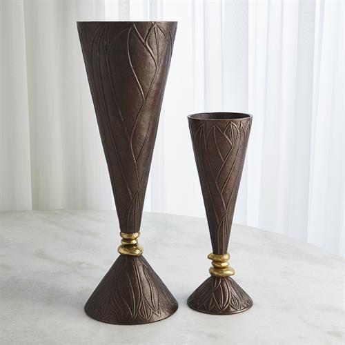 Leaf Vases-Bronze