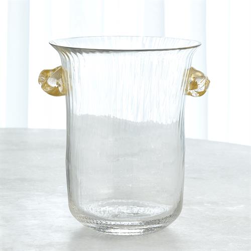 Champagne Bucket w/Gold Knot Handles Champagne Bucket w/Gold Knot Handles