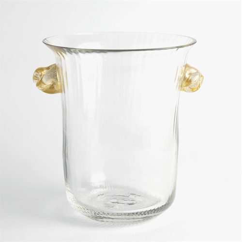 Champagne Bucket w/Gold Knot Handles