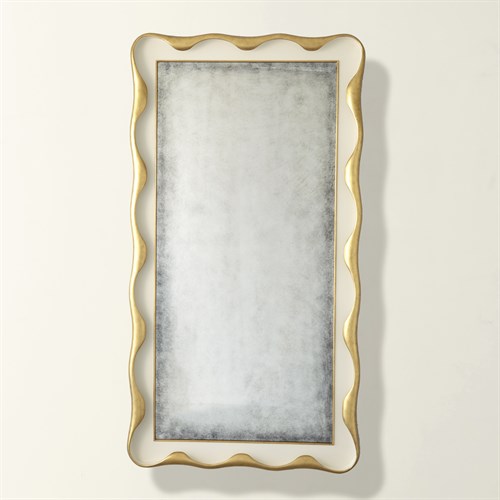 Mirrors Mirrors, Leather Floor Mirror Ivory