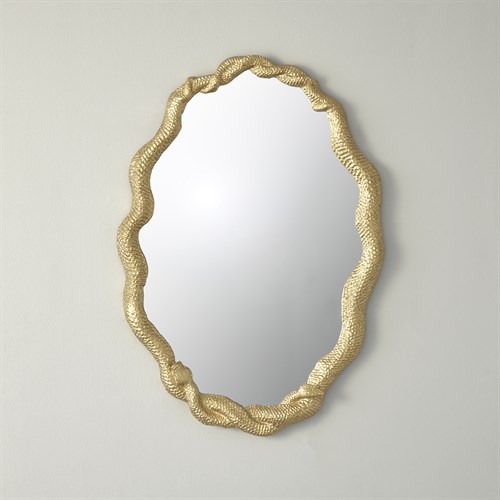 Entwined Snake Mirror-Gold Leaf Entwined Snake Mirror-Gold Leaf