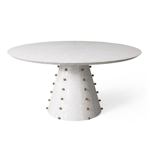Spheres Dining Table-White Burl Spheres Dining Table-White Burl