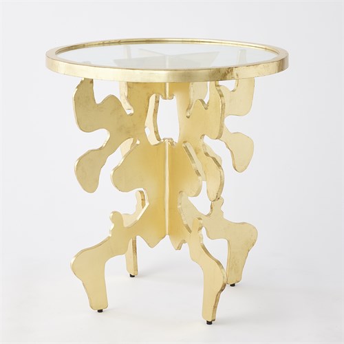 Ink Blot Side Table-Gold Leaf Ink Blot Side Table-Gold Leaf