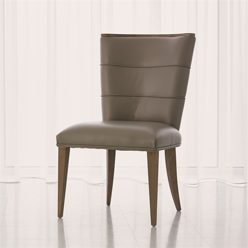 Adelaide Side Chair-Grey Leather Adelaide Side Chair-Grey Leather