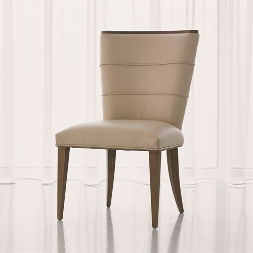 Adelaide Side Chair-Beige Leather Adelaide Side Chair-Beige Leather