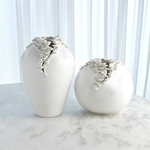 Cascading Reef Vases-White