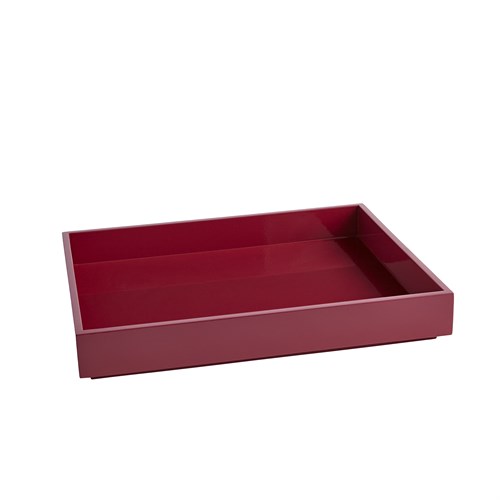Stack Rectangle Tray Burgundy Sm Stack Rectangle Tray Burgundy Sm