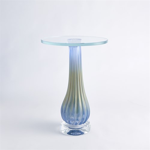 Blue Ribbed Accent Table Blue Ribbed Accent Table