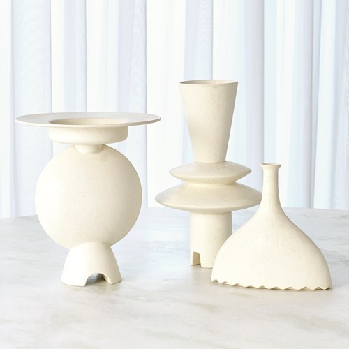 Adelyn Geometric Vase-White Adelyn Geometric Vase-White
