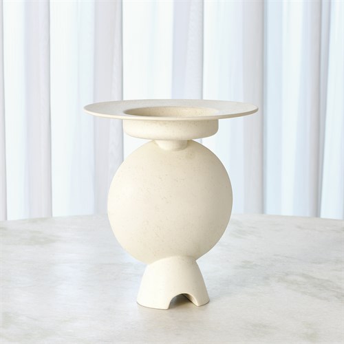 Camille Geometric Vase-White Camille Geometric Vase-White